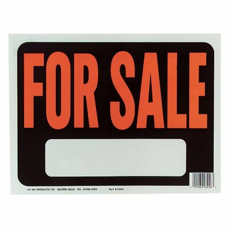 HY-KO 9x12 Plastic Sign, For Sale 3006